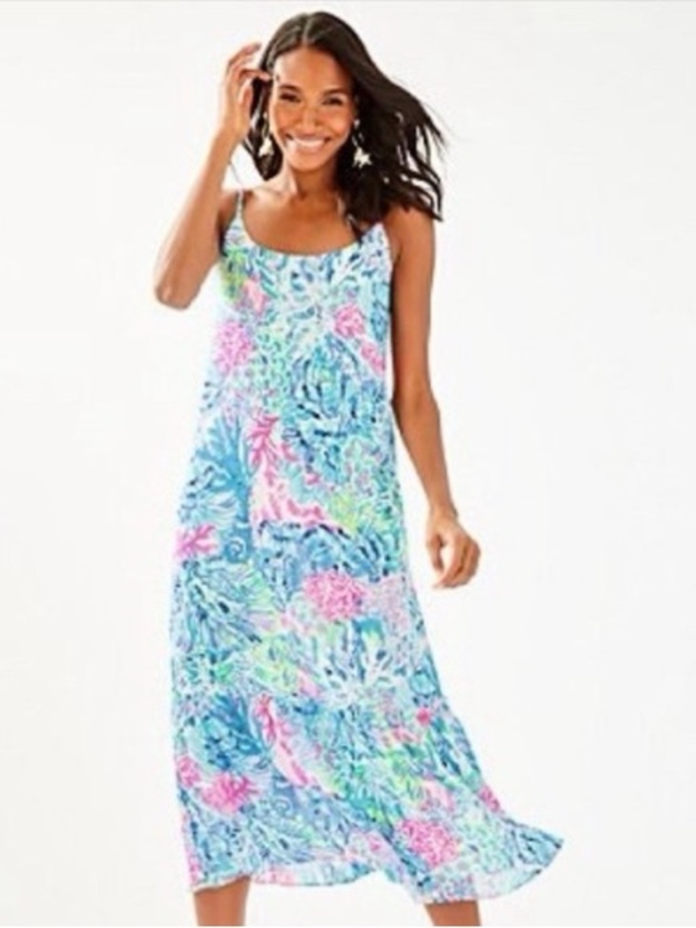Lilly Pulitzer Winni Maxi Dress, multi sink or swim print, size small, NWT